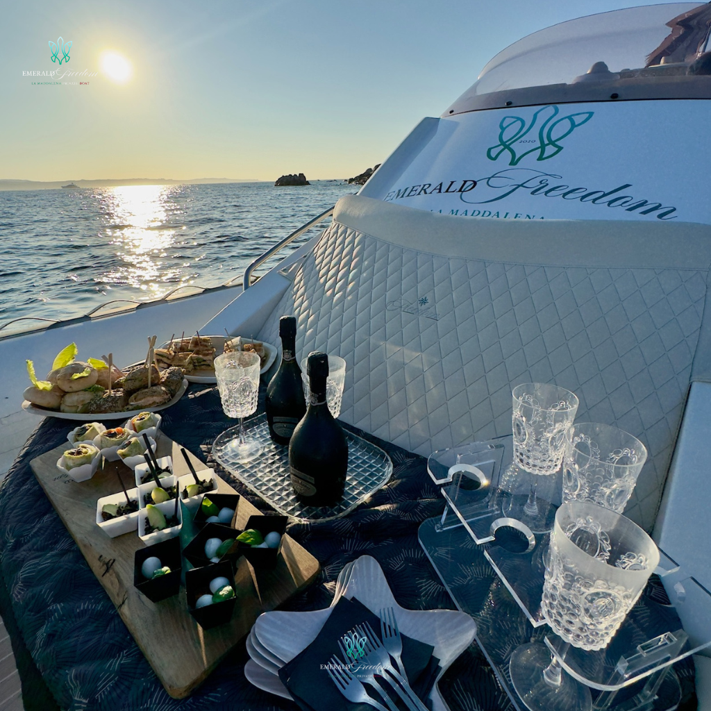 Emerald Freedom La Maddalena Private Boat - Sunset Experience aperitif