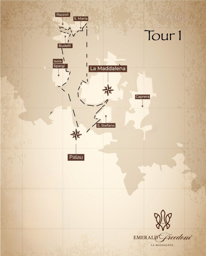 Emerald Freedom La Maddalena Private Boat - tour mezza giornata 1° itinerario